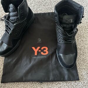 Yohji Yamamoto Black High-Top Sneakers